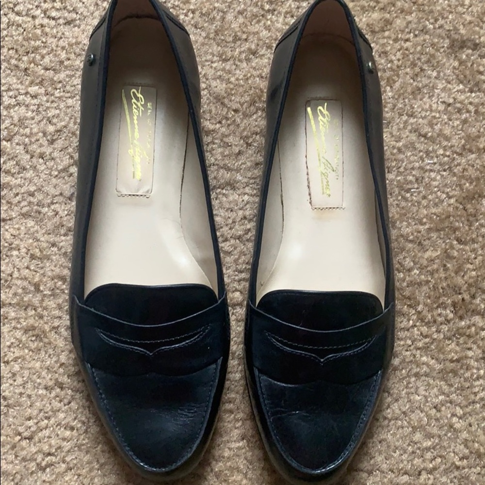 Black flat loafers size 7.5